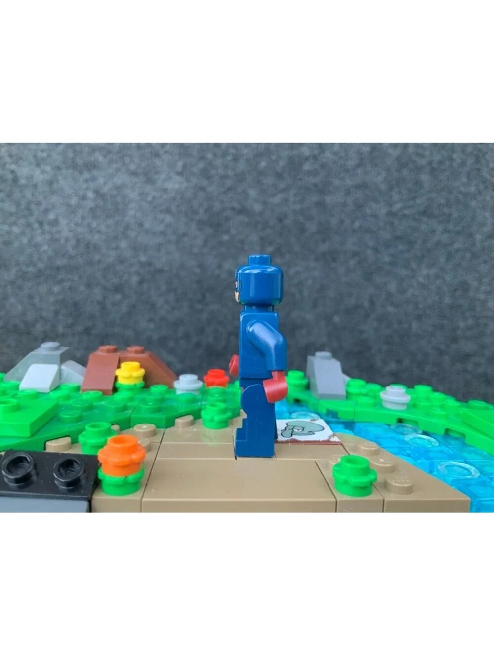 LEGO Captain America sh0014 Marvel Minifigure Dark Blue